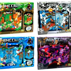 Lego MINECRAFT, Лего Майнкрафт Крепости, 4 вида, светящиеся блоки