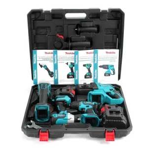 Комплект  Makita 4в1  — Шуруповерт, Перфоратор (УШМ)Гайковерт