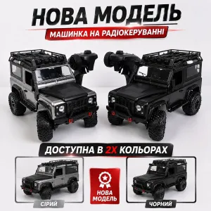 Радіокерована машинка Land Rover Defender на пульті керування, позашляховик на радіокеруванні