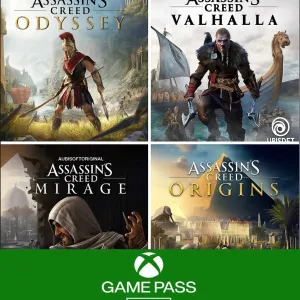 4 гри Assassins Creed  з підпискою Xbox Game Pass Ultimate