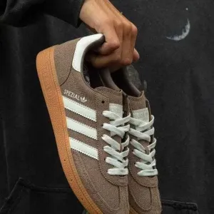 (БЕЗ ПЕРЕДОПЛАТИ) Adidas Handball Spezial Brown White адідас коричневі з білим