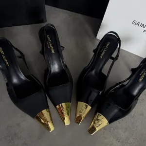 Шкіряні туфлі / слінгбеки / лодочки Saint Laurent