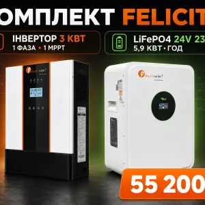 Готовий комплект резервного живлення Felicity для квартири будинку офісу або магазину