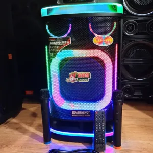 Караоке акустика Temeisheng-10(блютуз, microSD, USB,FM) ПультДУ, 2микр