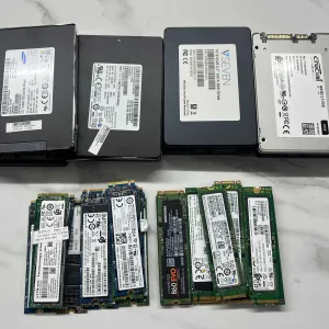 SSD диски M.2 2280 NWMe/SATA 2.5" (95-100%) Життя 256/512 Гб