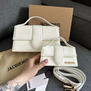 Шкіряна Сумка JACQUEMUS LE GRAND BAMBINO, жакмю, жакмюс білий