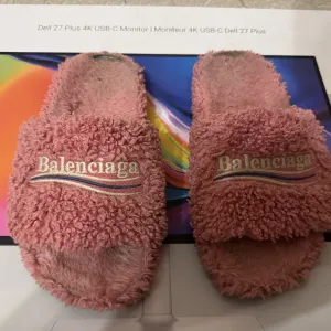 Balenciaga Furry Slides Sweet Pink