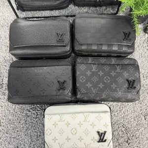Сумка Louis Vuitton шкіряна чоловіча через плече Lv сумка Луи Витон Лв