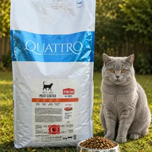 Сухий корм для стерелізованих котів Quattro15 кг Сухий супер-преміальних