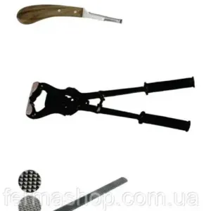 Набір для копит ВРХ - щипці для обрізання копит, рашпіль, ніж