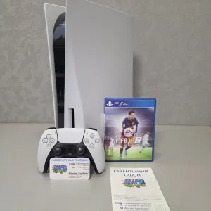 Sony Playstation 5 Ps5 Ps Blu-Ray Blu Ray Edition 825GB SSD 3 Ревізія CFI1208A CFI-1208A Model CFI 1208A + EA Sports Fifa