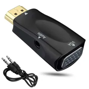 HDMI - VGA адаптер-конвертер з аудіо 3,5 мм | 1080P тато-мама