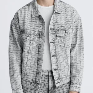 Куртка джинсова чоловіча Zara XL , сіра
