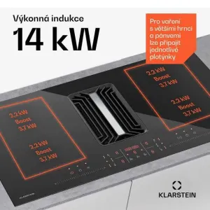 Індукційна плита з витяжкою Klarstein AirJet FlexPro. 90 см . Потужна