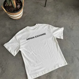 Футболка ARMANI EXCH white / Армани белая С М Л ХЛ
