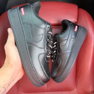 (ОПЛАТА ПІСЛЯ ОГЛЯДУ)Nike Air Force 1 x Supreme Black Найк Аір Форс 1 х Супрім Чорні
