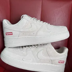 (ОПЛАТА ПІСЛЯ ОГЛЯДУ)Nike Air Force 1 Low x Supreme Beige Найк Аір Форс 1 Лоу х Супрім Бежеві