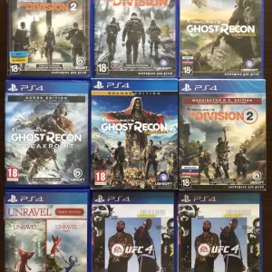 Sony PlayStation 4: Stalker Shadow of the Colossus, UFC 4, Unravel Yarny Bandle, Spider Man, Это Ты!, Titanfall 2, Thief Sinking City, Sims 4 Turtles