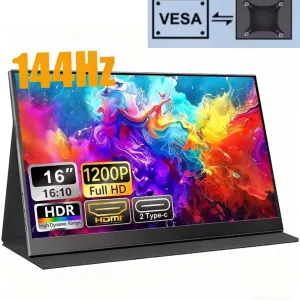 Портативний ігровий монітор 16ʼʼ (144 Гц, IPS, 1200P)