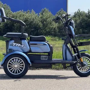 Електроскутер rosser TR1 L Pro 1500W 30A 77V Літій Залізофосфат/ Grafen Електро скутер 2026 Трицикл Блакитний