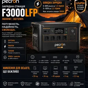Зарядна станція Pecron F3000LFP 3600W / 3072Wh LiFePO4