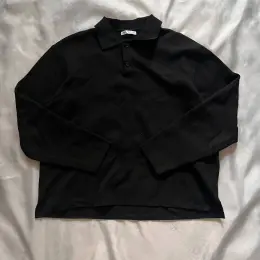 Чорна чоловіча сорочка поло Zara розмір M