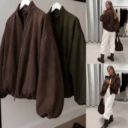 Бомбер oversize з підкладкою під замшу