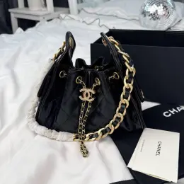 Chanel 25 Small Handbag Black Lambskin Gold Hardware