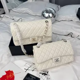 Сумка Chanel Classic Flap 25 Light Cream Silver Hardware