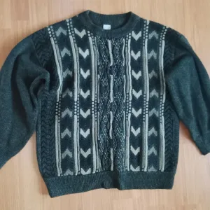 Вінтажний светр / кардиган в стилі 90-х (Coogi style) оверсайз
