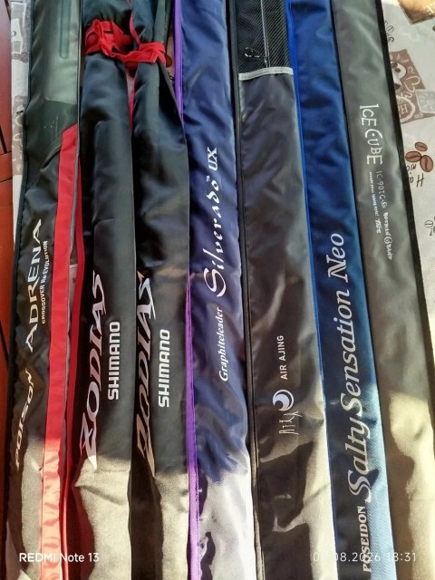 Tict SRAM 90S Cannon, Ice Cube 90 TG-SIS; Daiwa Air Ajing 711MT; Evergreen Neos 84MH-T; Graphiteleader Silverado; Shimano Poison Adrena, Zodias
