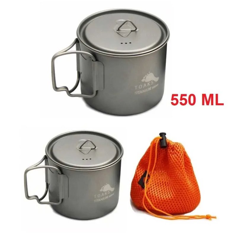 Титанові казанки Toaks 550 /750/ 900/ 1100/ 1600 ML — фото 2