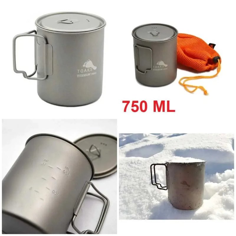 Титанові казанки Toaks 550 /750/ 900/ 1100/ 1600 ML — фото 3