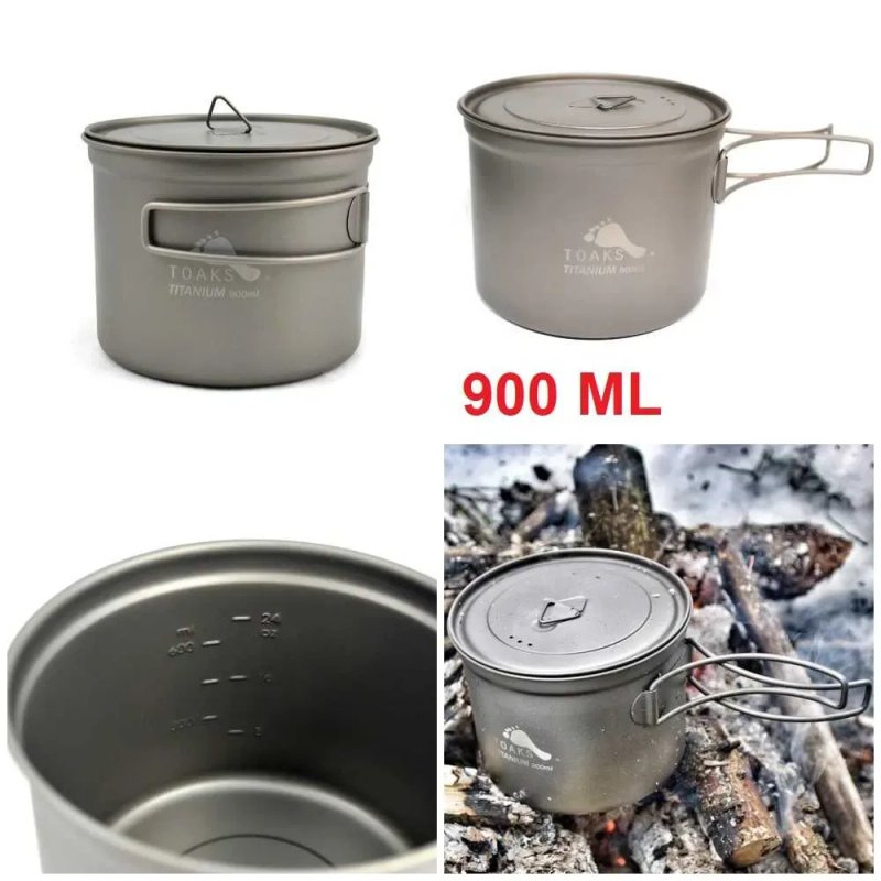 Титанові казанки Toaks 550 /750/ 900/ 1100/ 1600 ML — фото 4
