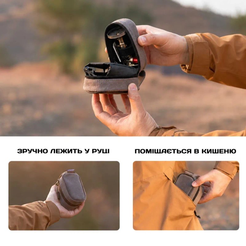 Титановий пальник Campingmoon XT-2F/туристичний газовий пальник ультралайт/титановая газовая горелка/плитка — фото 5