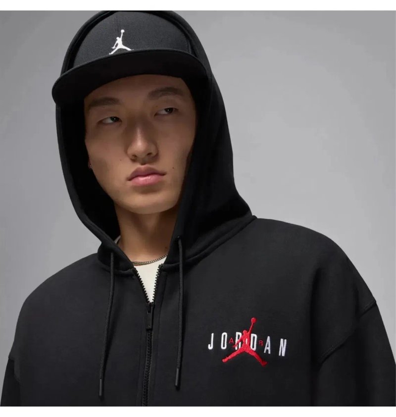 Толстовка Air Jordan Brk Ovs Strch Fz Hd Black IB9095-010 (M-XL)Оригінал/худі джордан — фото 3