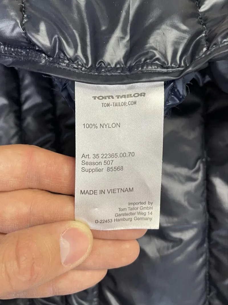 Tom tailor куртка микропуховик s-xs размер женская стеганая синяя — фото 6