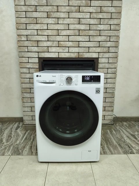 ТОП! 10.5 kg! 21 рік! LG ThinQ Steam Direct Drive AI DD, Steam, TurboWash, TwinWash, WiFi A+++