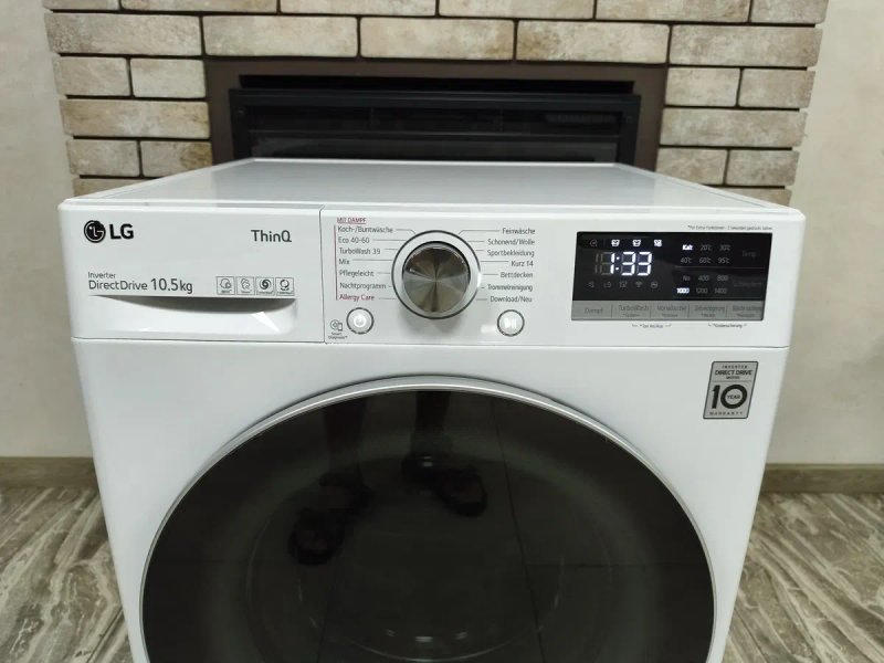 ТОП! 10.5 kg! 21 рік! LG ThinQ Steam Direct Drive AI DD, Steam, TurboWash, TwinWash, WiFi A+++ — фото 6