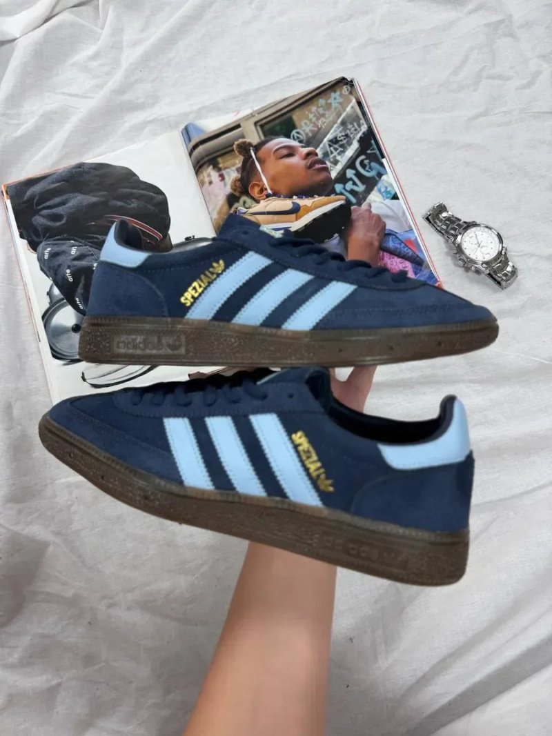 Топ Модель! Кросівки Adidas Handball Spezial Navy Gum, Адідас Сині, adidas — фото 4