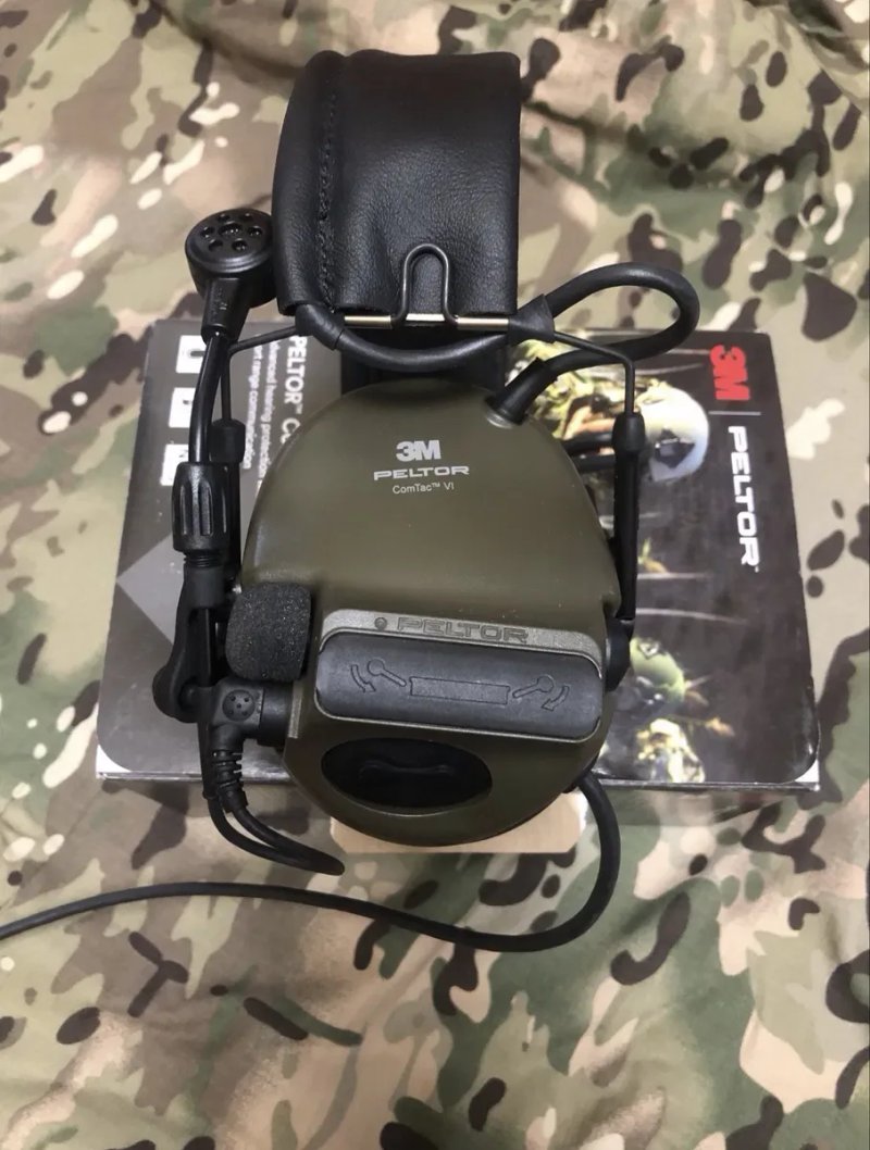 ТОП‼️ Військоаа Активна гарнітура 3M Peltor ComTac VI NIB Headset Green з мікрофоном і вихідом під ПТТ — фото 2
