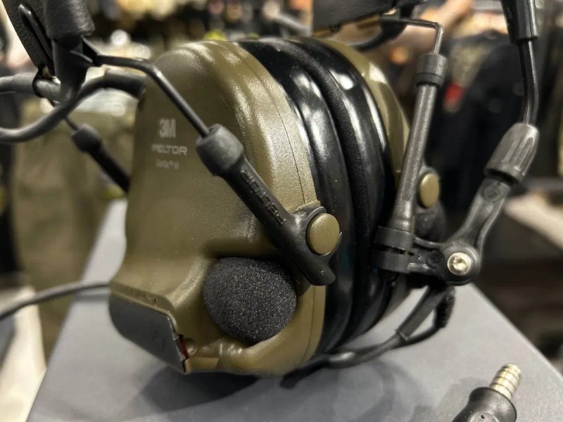 ТОП‼️ Військоаа Активна гарнітура 3M Peltor ComTac VI NIB Headset Green з мікрофоном і вихідом під ПТТ — фото 4
