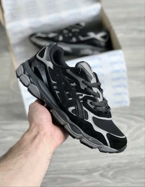 Топ Якість•Кросівки Asics Gel-Nyc Graphite Grey Black•Асікс Гель Нюк(чорні) asics gel