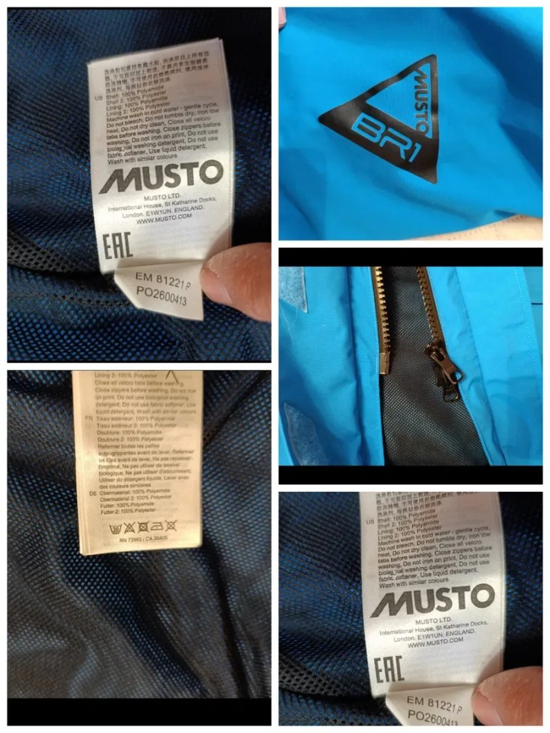 Трекинговая непромокаемая куртка для парусного спорта Musto Br1 EUR42 — фото 7