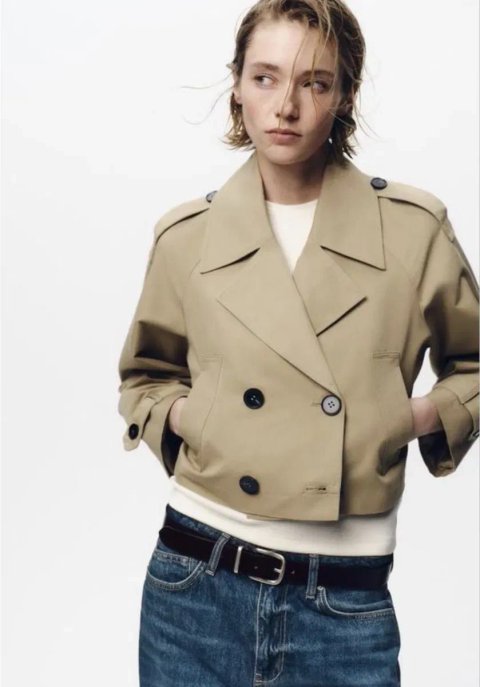 Тренч zara укорочений vloria cher17 coosh