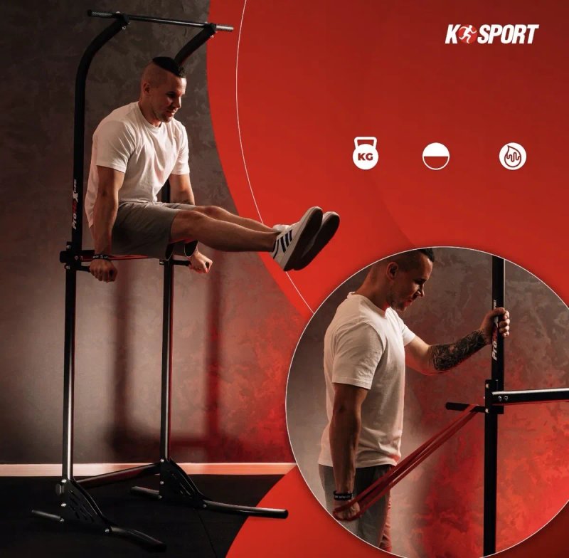 Тренувальна силова станція K-SPORT до 150 кг 210 см•Бруси•Турнік — фото 2