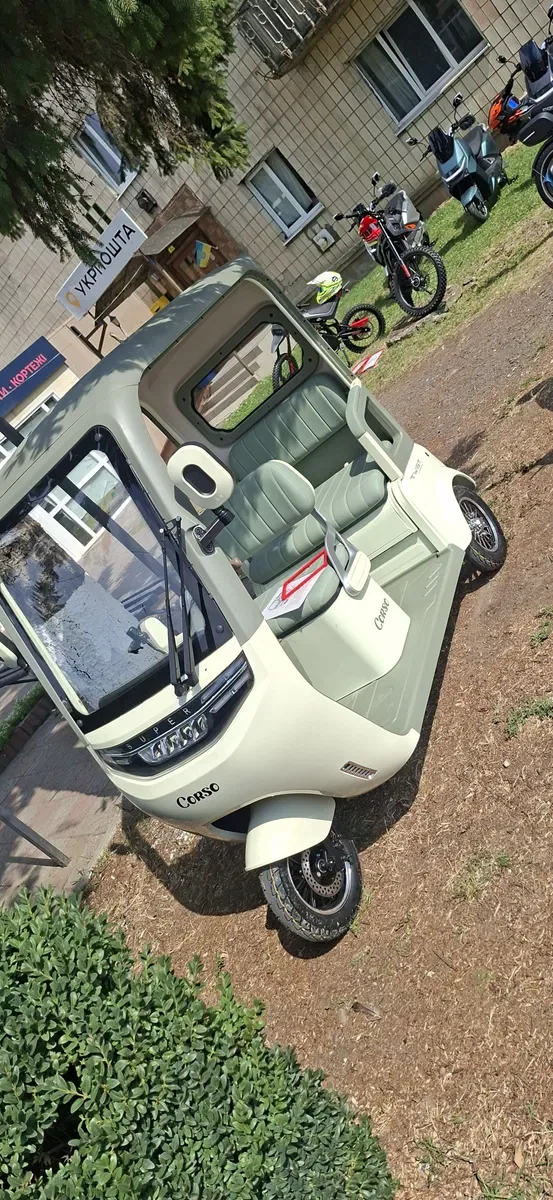 Трицикл з дашком Corso «TWIST» 1500W,72V 30Ah літій-залізо-фосфатний, — фото 3