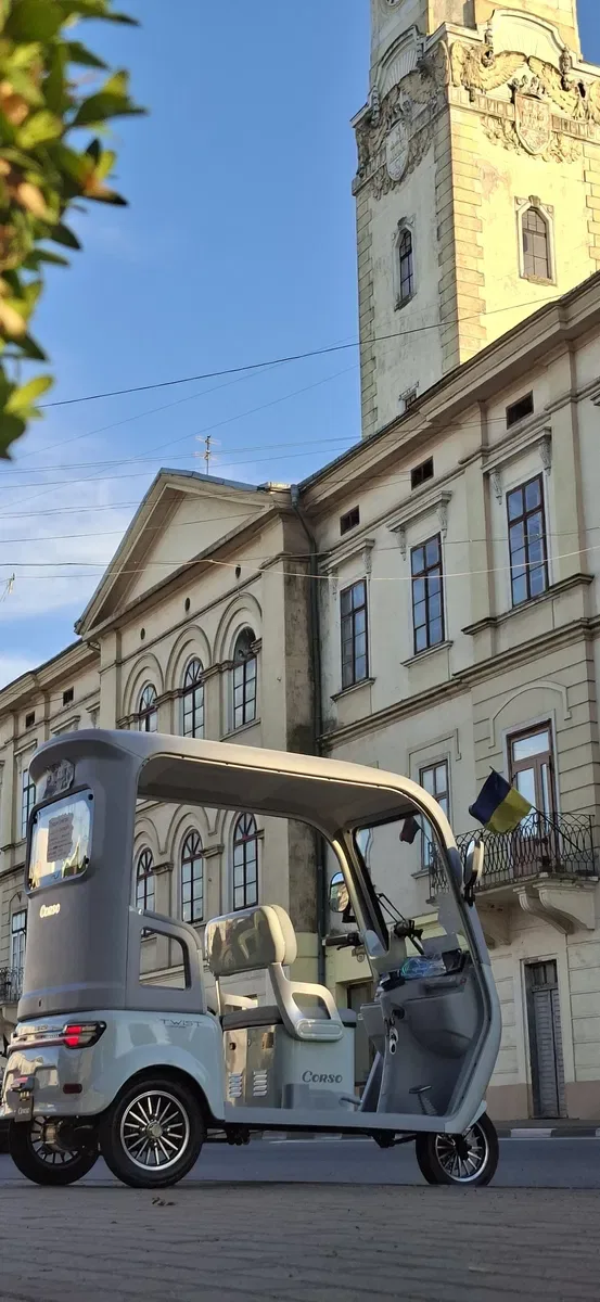 Трицикл з дашком Corso «TWIST» 1500W,72V 30Ah літій-залізо-фосфатний, — фото 7
