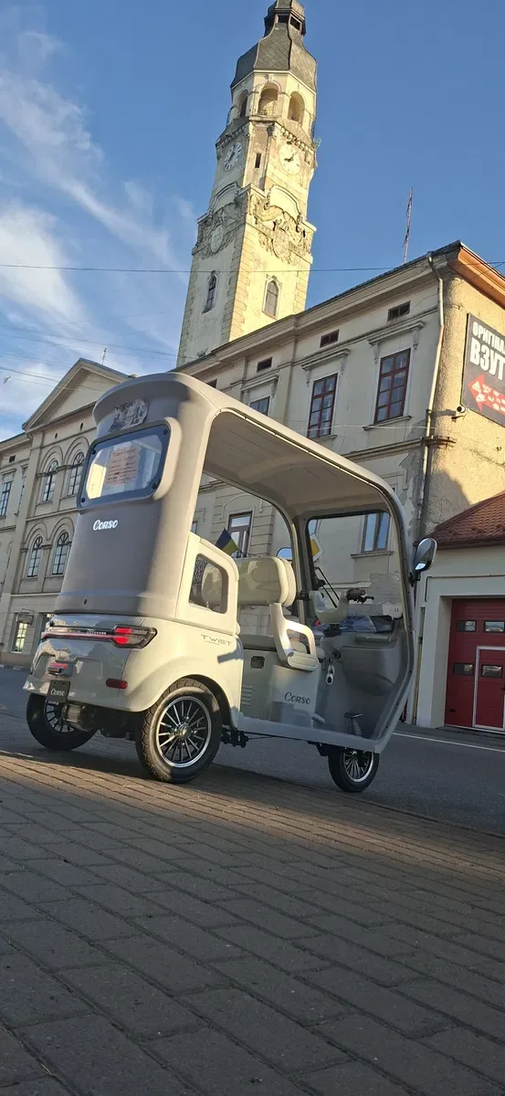 Трицикл з дашком Corso «TWIST» 1500W,72V 30Ah літій-залізо-фосфатний, — фото 8
