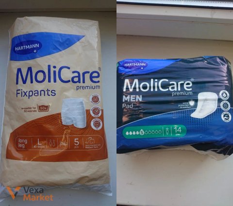 Трусики та урологічні прокладки MoliCare Fixpants та MEN Pad
